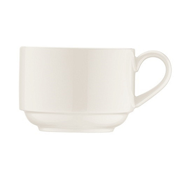 Чашка 210 мл. чайная d=82 мм. h=65 мм. штабелир. Белый (блюдце 62866, 62689), форма Банкет /1/6/792/ ВЕСНА